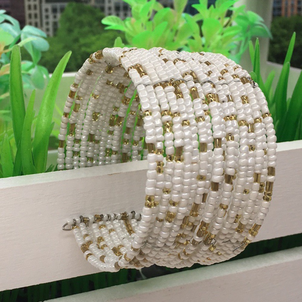 Memory Wire Beaded Bracelet - Picture 7 of 7